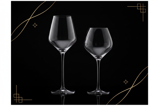 800ml Crystal Wine Glasses - Two Styles