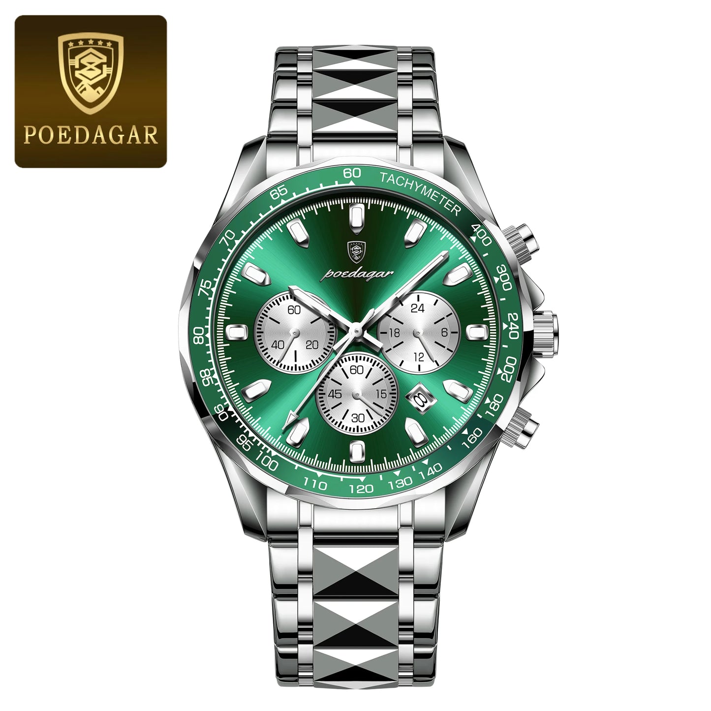 POEDAGAR Luxury Chronograph Date
