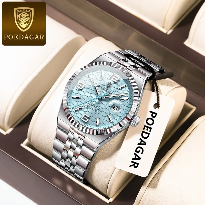 POEDAGAR luminous stainless steel calendar