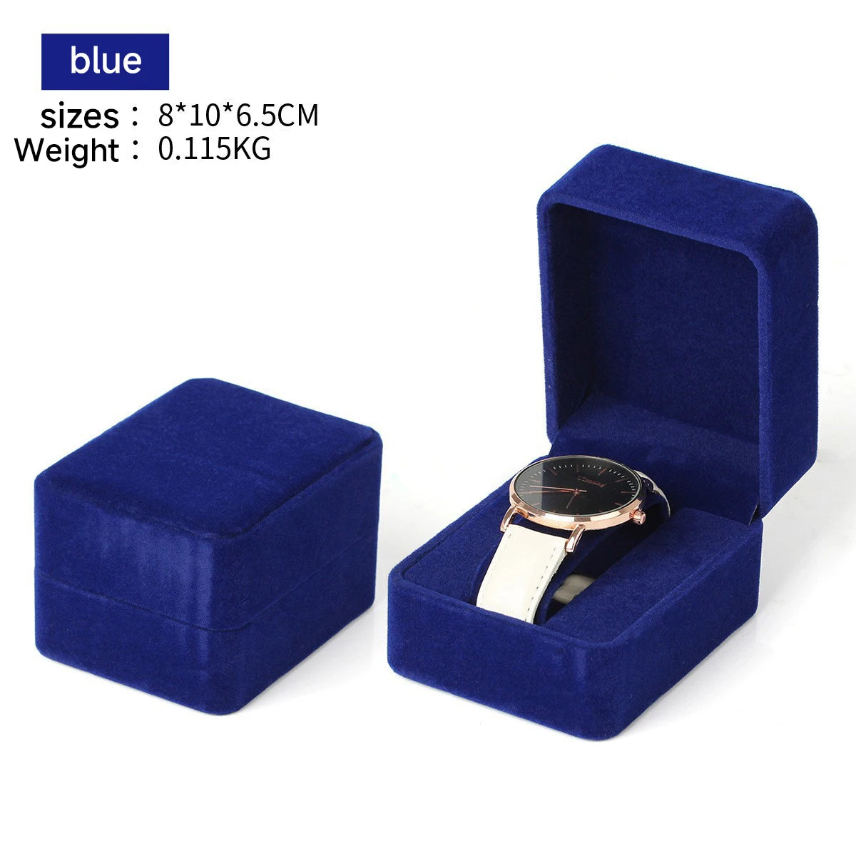 FancyWrist Velvet Watch & Jewellery Box – Round Corner, Smartwatch Storage, Gift Packaging