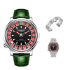 Silver/ Green