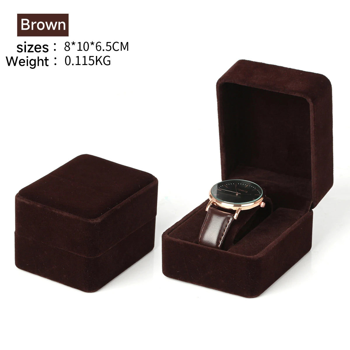 FancyWrist Velvet Watch & Jewellery Box – Round Corner, Smartwatch Storage, Gift Packaging