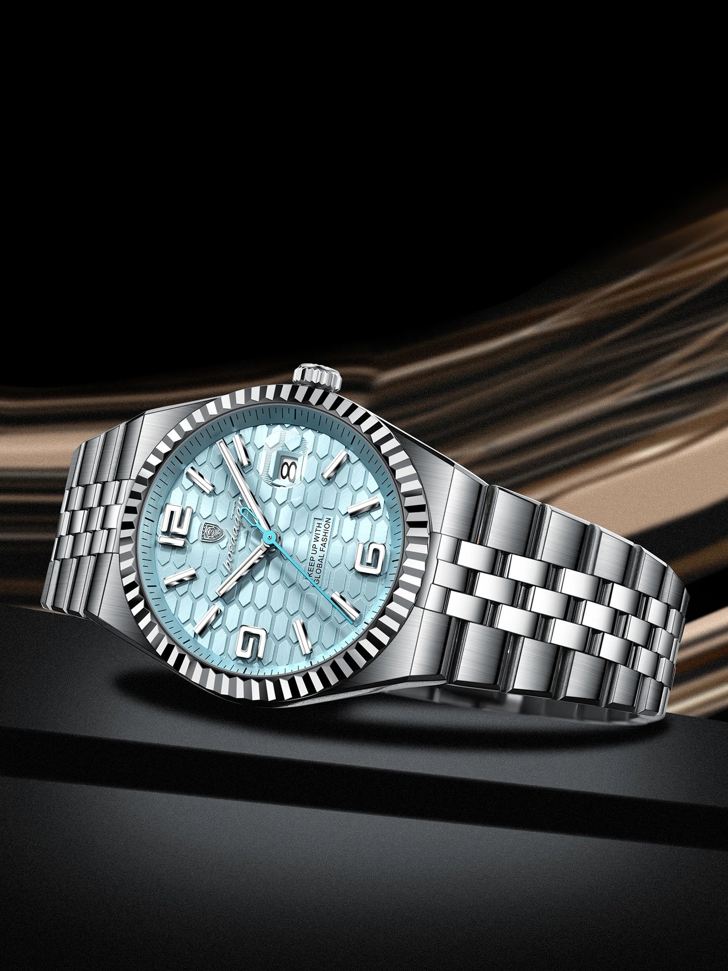 POEDAGAR luminous stainless steel calendar