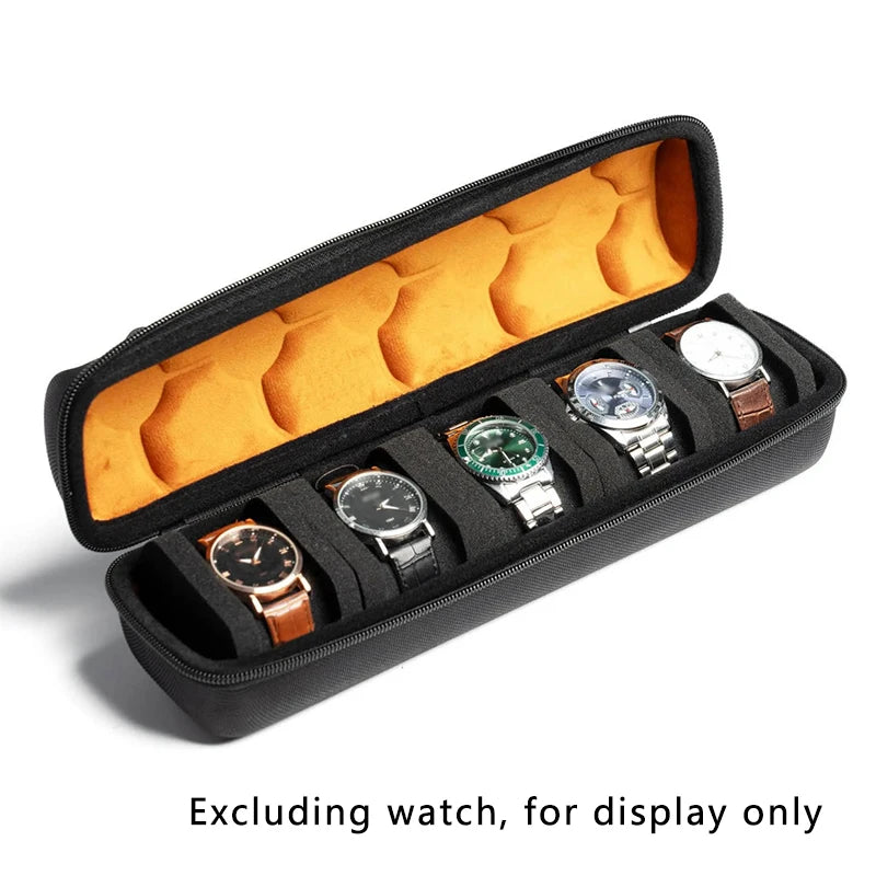 Watch Travel Case & Organiser – Anti-Move Pillow, 3 or 5 Slot, Portable Display Holder
