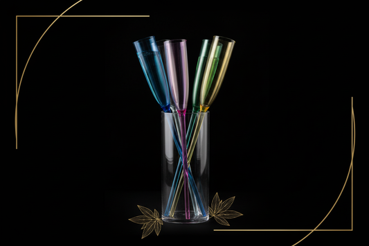 Acrylic Beach Champagne Glasses - 6-Piece Set