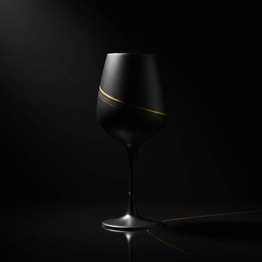 Black Porcelain Crystal Wine Glass