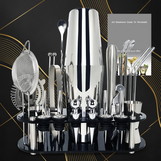 Elite Shake Holder Pro - Fundo Escuro com Listras Douradas