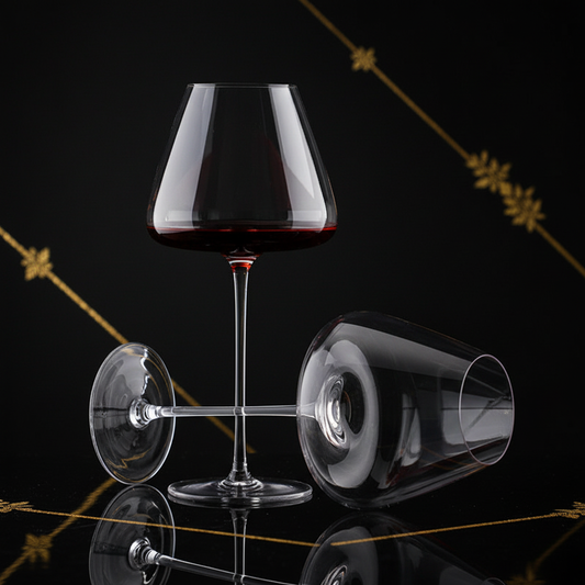 Handmade Crystal Red Wine Goblets - Premium