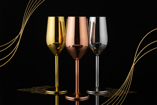 Retro Tulip Wine Goblets - Original Shape